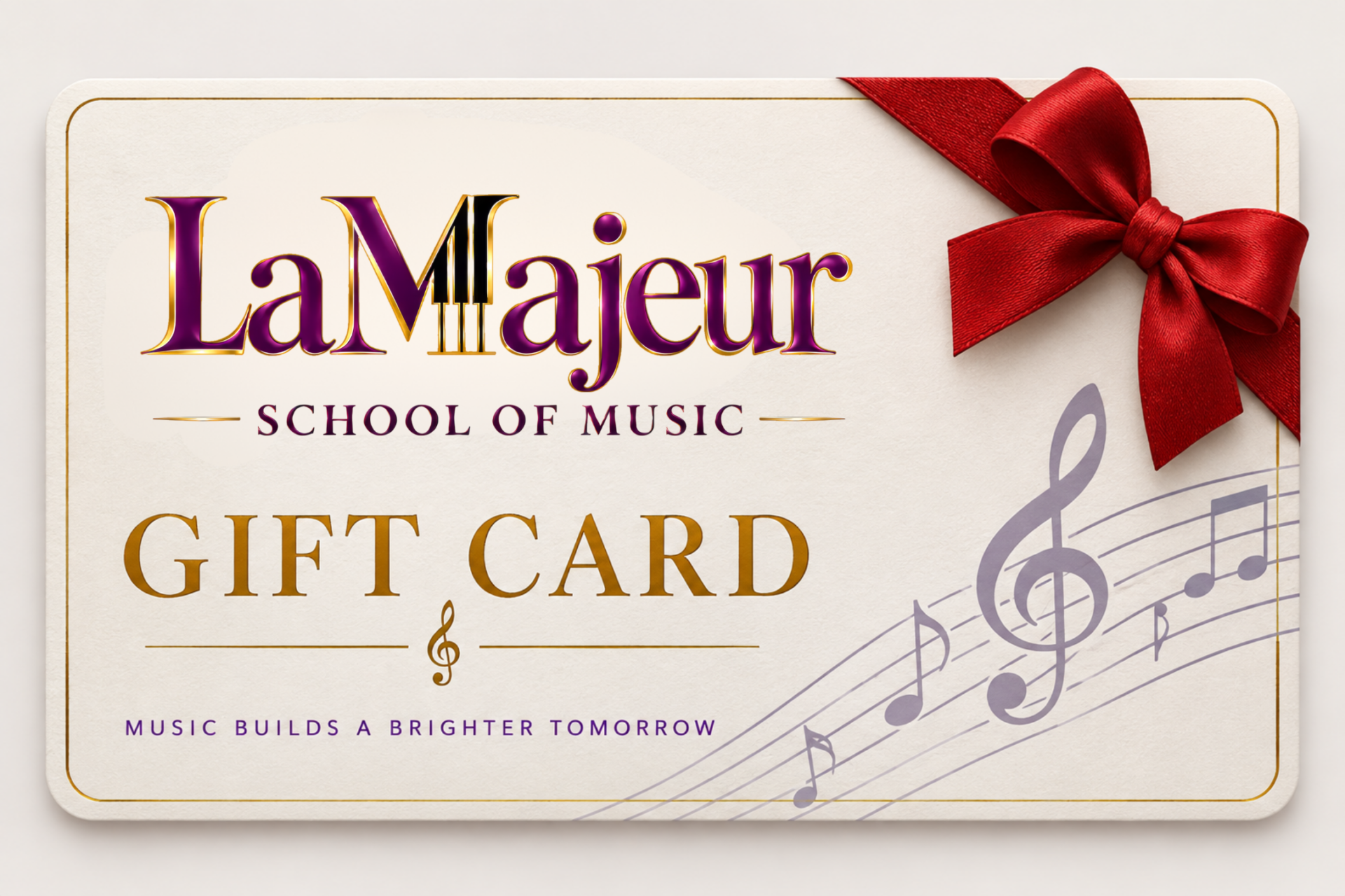 La Majeur School of Music gift card