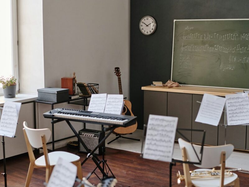 Classroom Equipped For Music Lessons